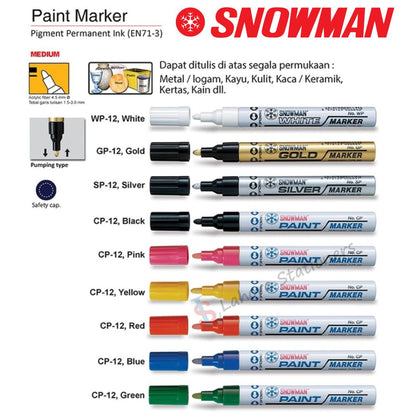 Snowman Paint Marker Round Tip