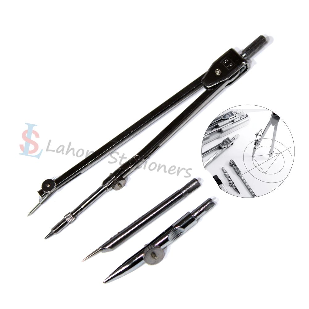 Steel Compass Set For Professional Drafting Drawing 3 Pcs Tools set