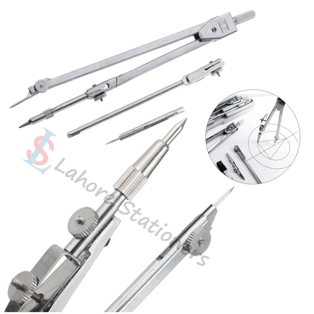 Steel Compass Set For Professional Technical Drafting Drawing 4 Pcs Tools set