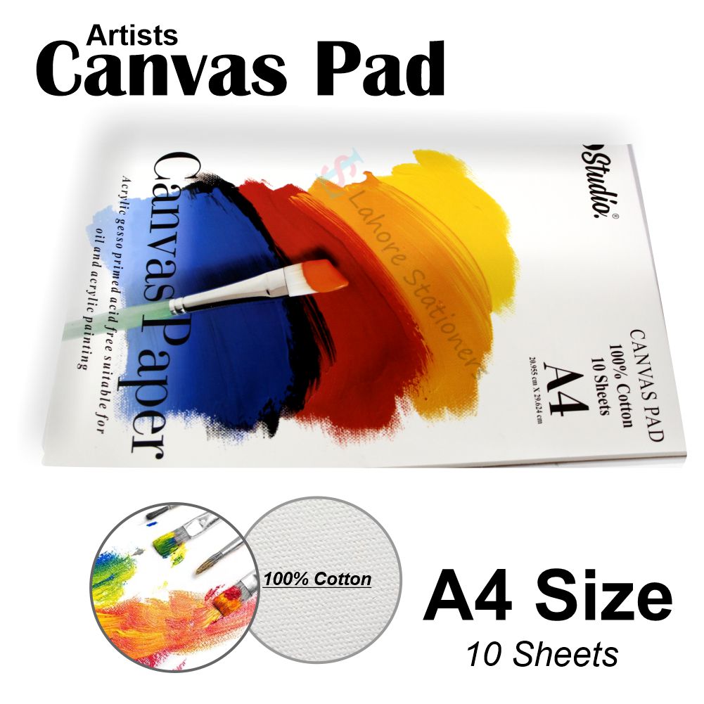 Studio Canvas Pad For Oil And Acrylic Painting A4 Size 10 sheets