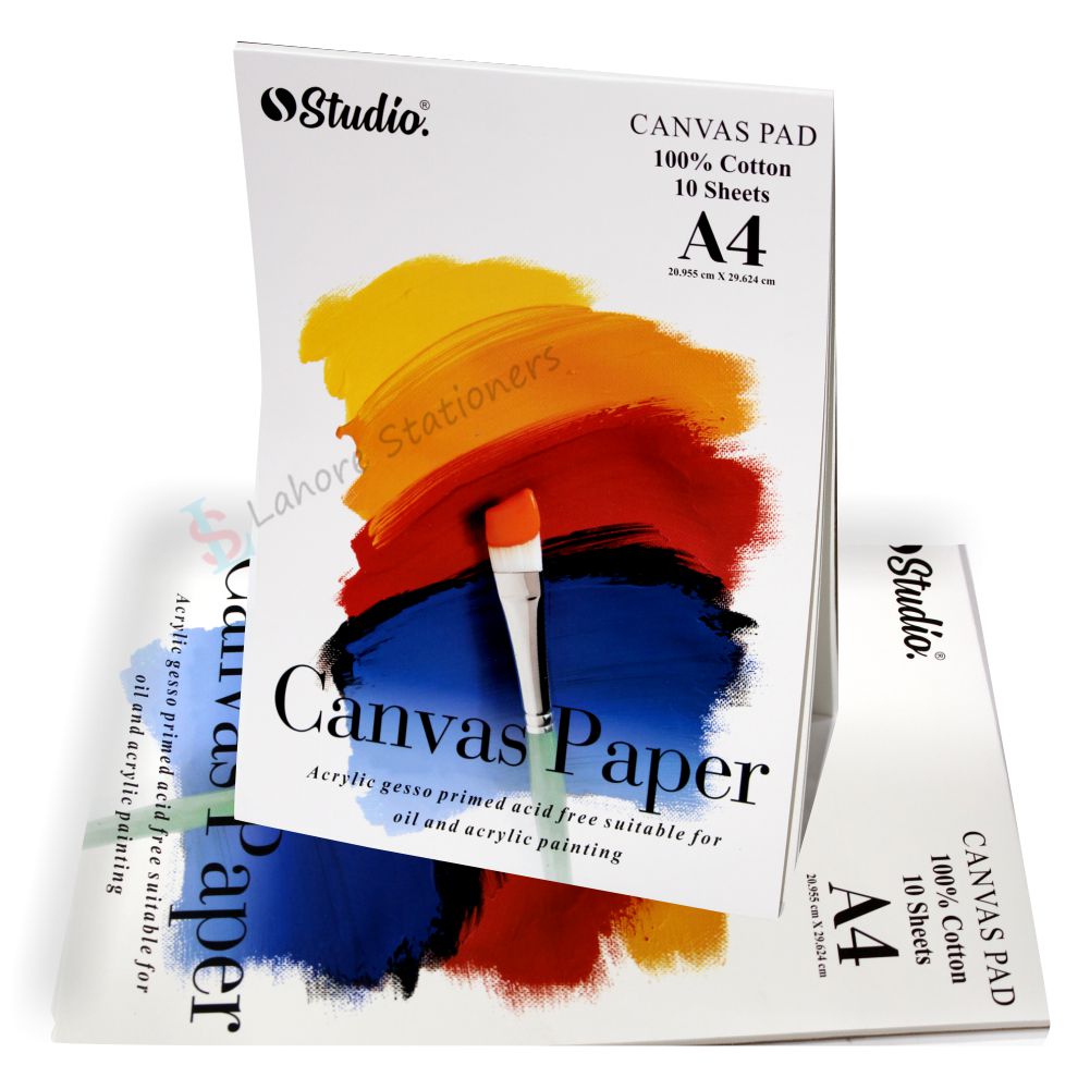 Studio Canvas Pad For Oil And Acrylic Painting A4 Size 10 sheets