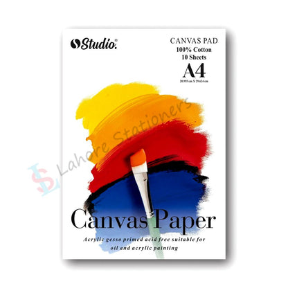 Studio Canvas Pad For Oil And Acrylic Painting A4 Size 10 sheets