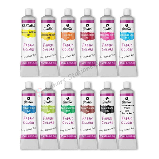 Fabric Paint Colors Tube Set 12 Color 15ml