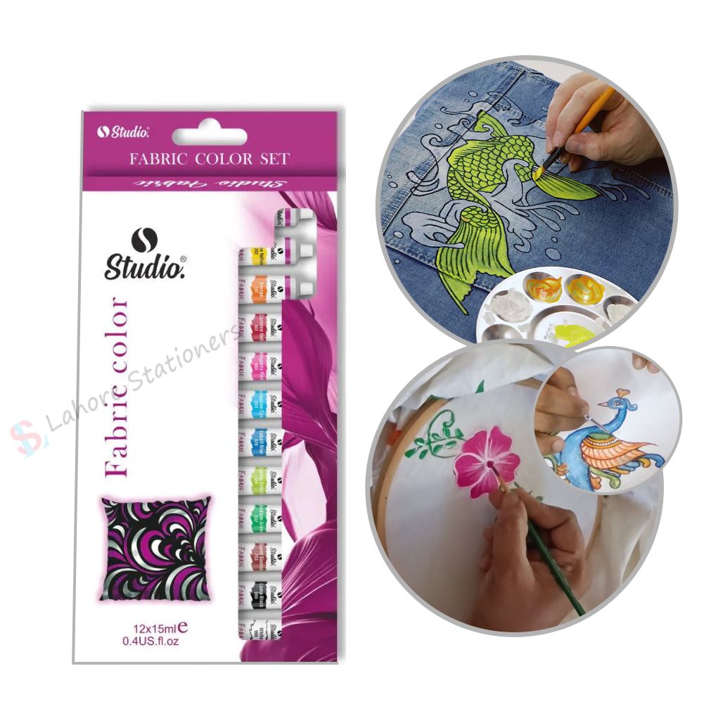 Fabric Paint Colors Tube Set 12 Color 15ml