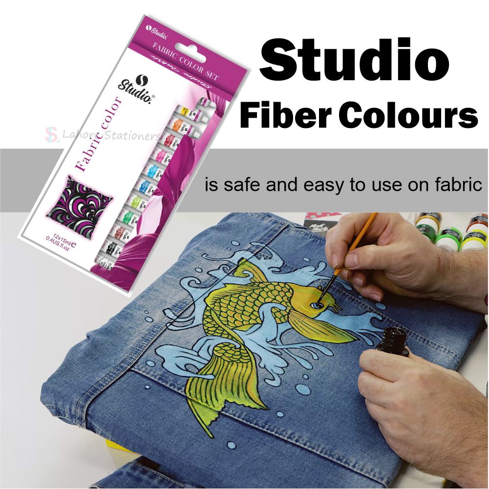 Fabric Paint Colors Tube Set 12 Color 15ml
