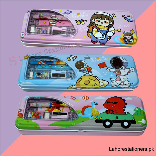 Stylish Geometry box With 5 Pcs stationery items