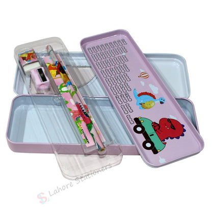 Stylish Geometry box With 5 Pcs stationery items