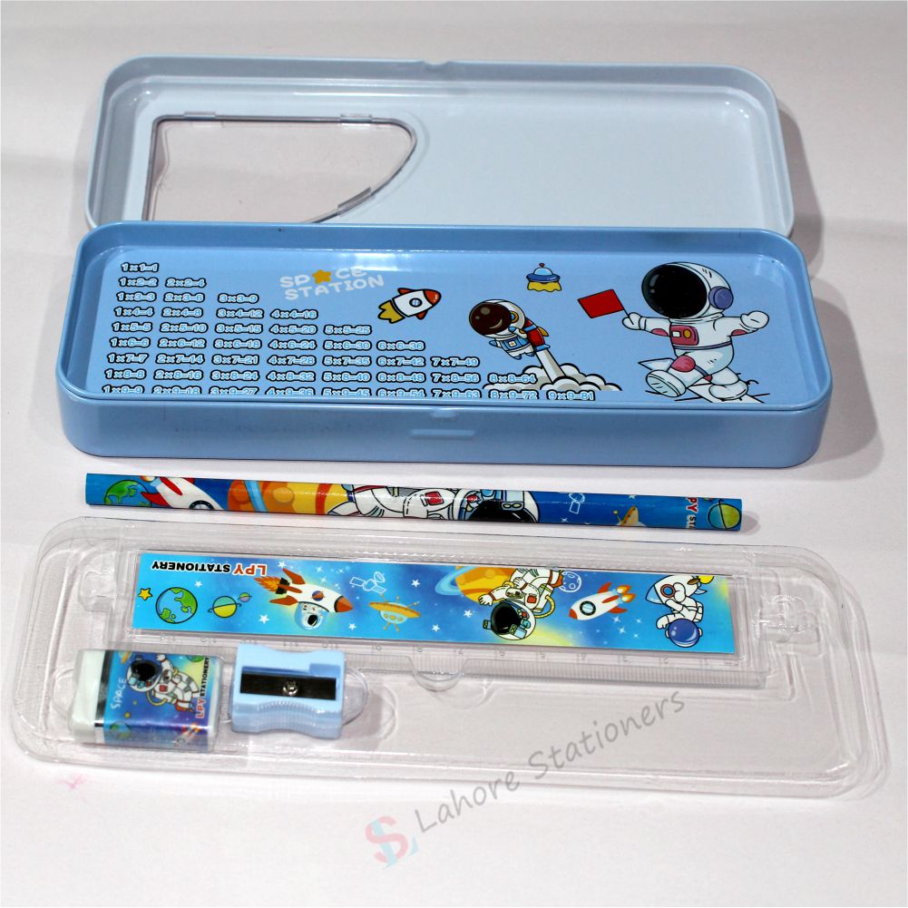 Stylish Geometry box With 5 Pcs stationery items