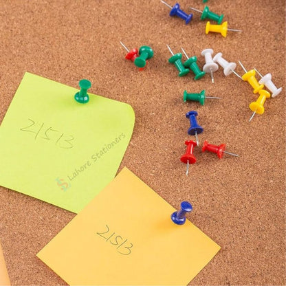 Thumb Push Pins Multicolor With Transparent Box Pack of 40 Pins