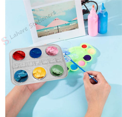 Transparent Colors Mixing Paint Palette