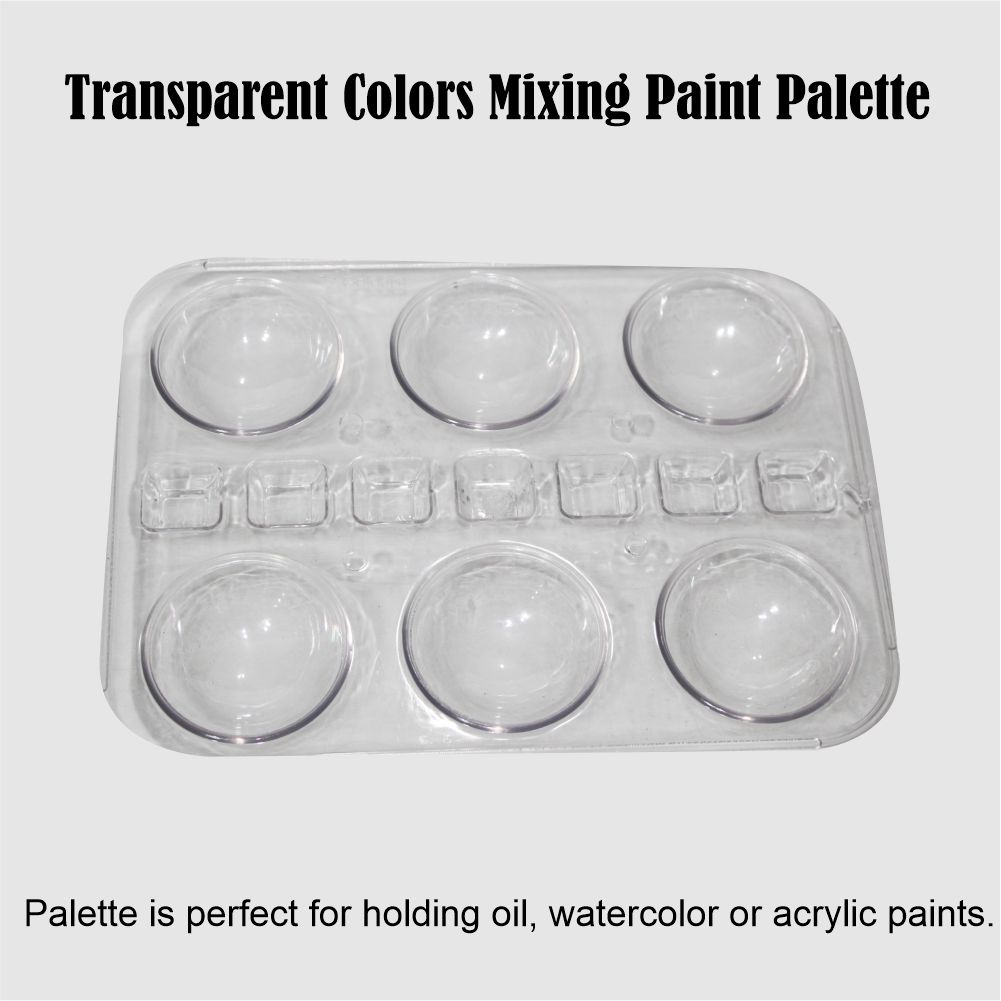 Transparent Colors Mixing Paint Palette