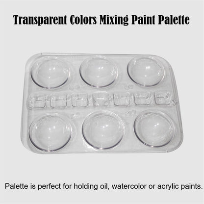 Transparent Colors Mixing Paint Palette