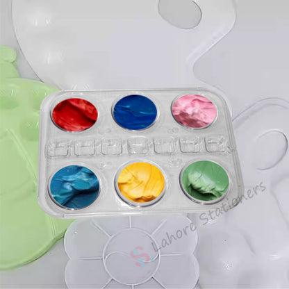 Transparent Colors Mixing Paint Palette