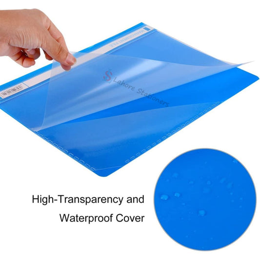 Management File A4 Size with Transparent Plastic Front Cover Assorted Colors