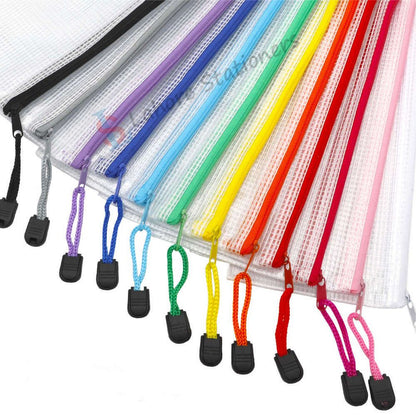 Transparent Pouch Clear Zipper Exam Pencil Case 3 Pcs