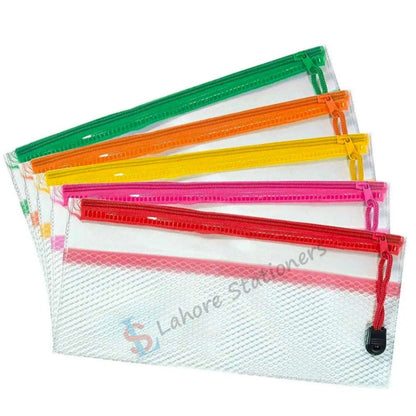 Transparent Pouch Clear Zipper Exam Pencil Case 3 Pcs