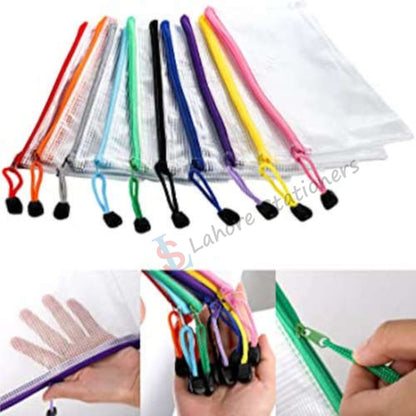Transparent Pouch Clear Zipper Exam Pencil Case 3 Pcs