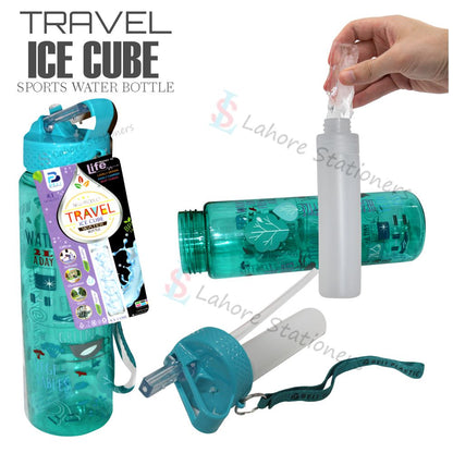 Water Bottle 650ml Capacity With Ice Cube Tube