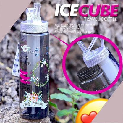 Water Bottle 650ml Capacity With Ice Cube Tube