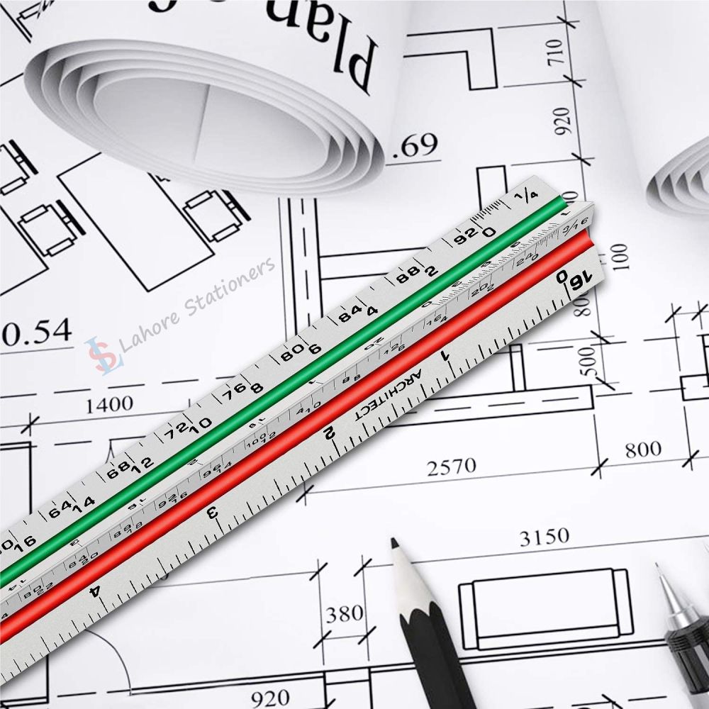 Triangular Architect Scale Ruler 12 Inch