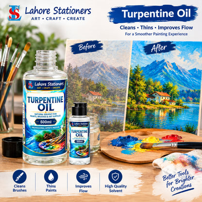 Turpentine Oil 100ml for your art and painting needs.