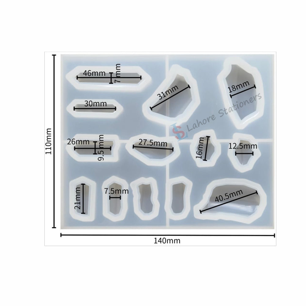 Uneven Shape Stone Pendant Jewellery Silicone Mold