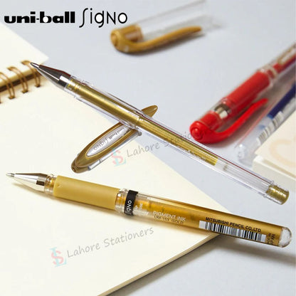 Uni Ball Signo Gel Pen Golden/Silver