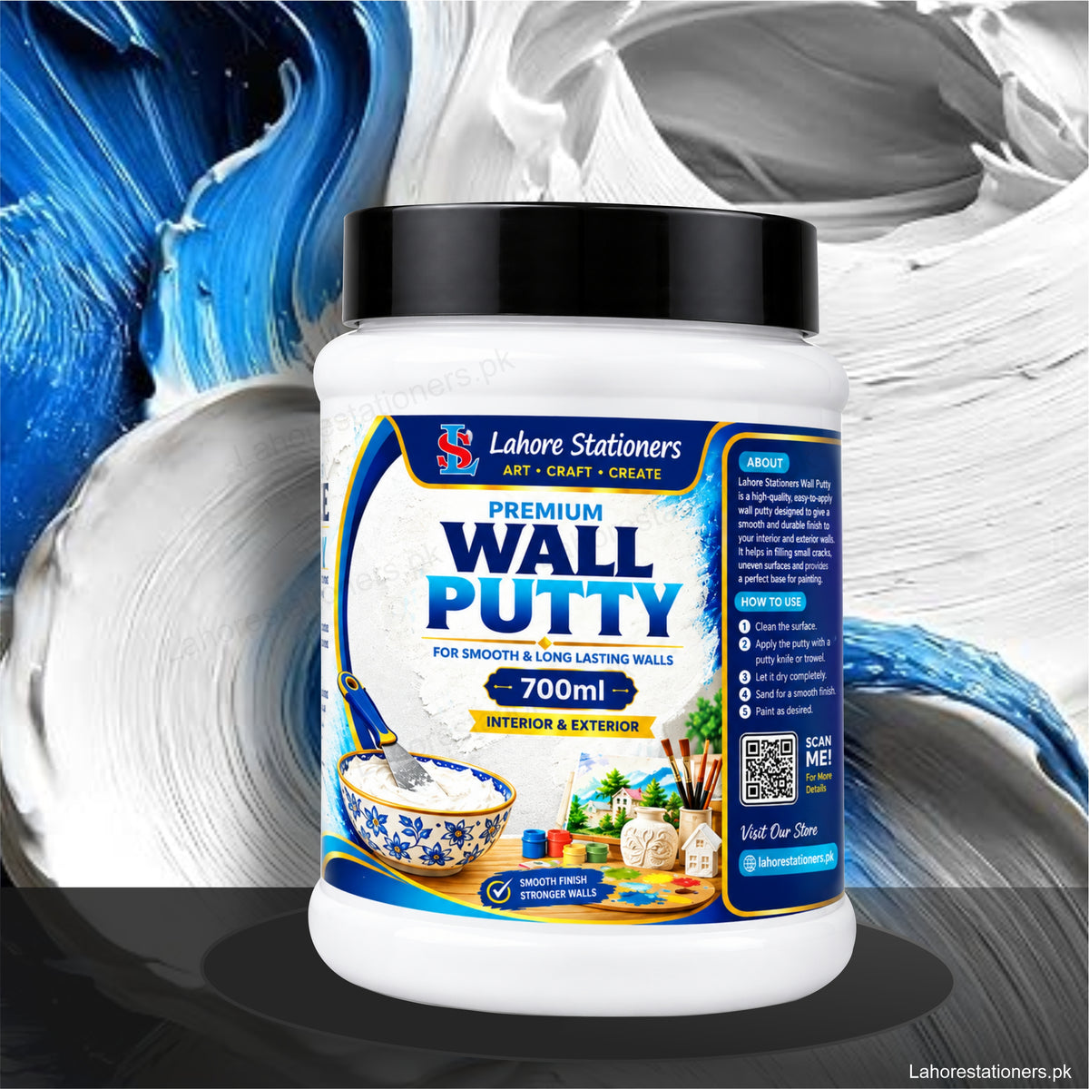 Premium Wall Putty for 3D Textured Art & Relief Painting