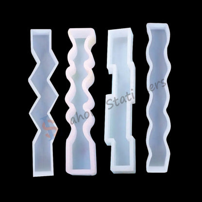 Wave & Zigzag Pillar Candle Silicone Mold for DIY Candle Making
