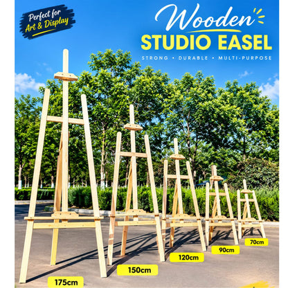 Wooden Studio Easel Painting, Drawing & Art Display Stand
