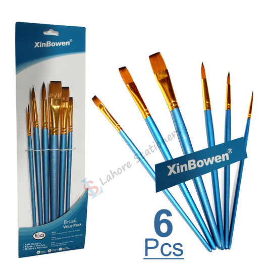 XinBowen New Styles Artistic Paint Brush 6Pcs Painting Brush Set For Art Drawing
