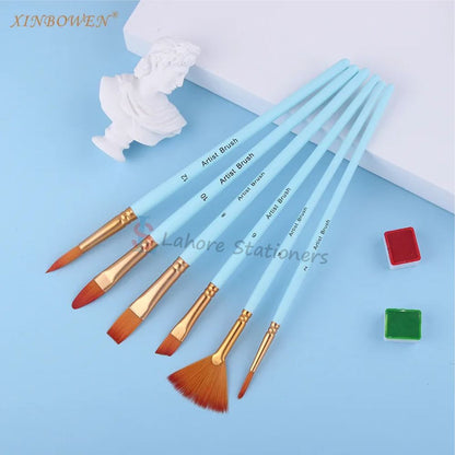 XinBowen Professional Nylon Brush Different Shapes 6 Pcs set