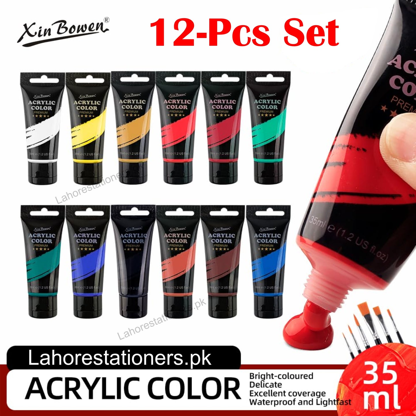 Acrylic Paint Set (12, 18, 30, 42 Colors) - Wholesale Art Supplies