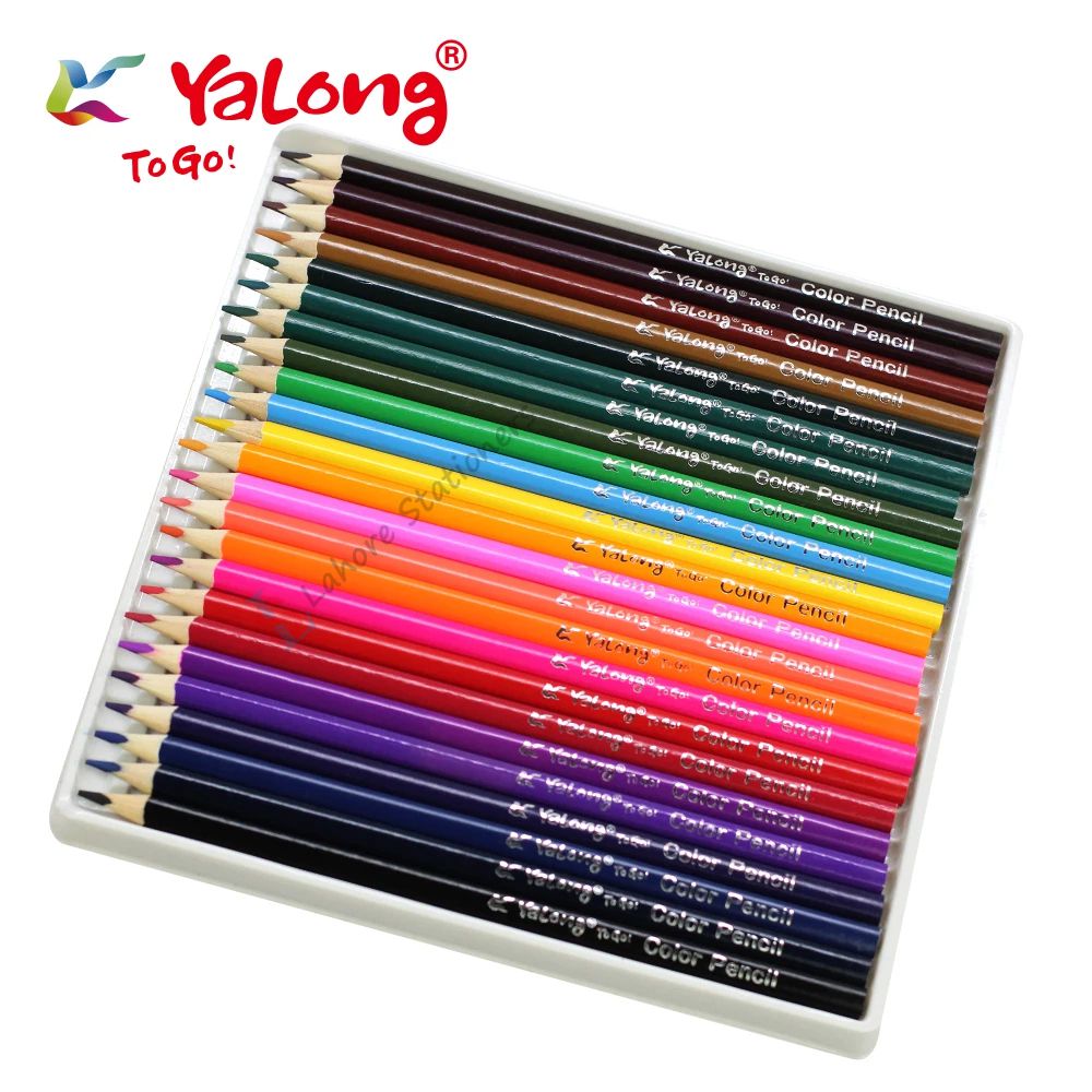 Yalong Color Pencil Set Pack of 24 Colors Pencils With 1Pc Brush Free