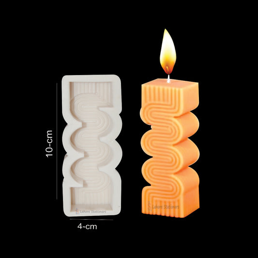 Zigzag Pillar Candle Silicone Mold DIY Candle & Resin Craft Mold