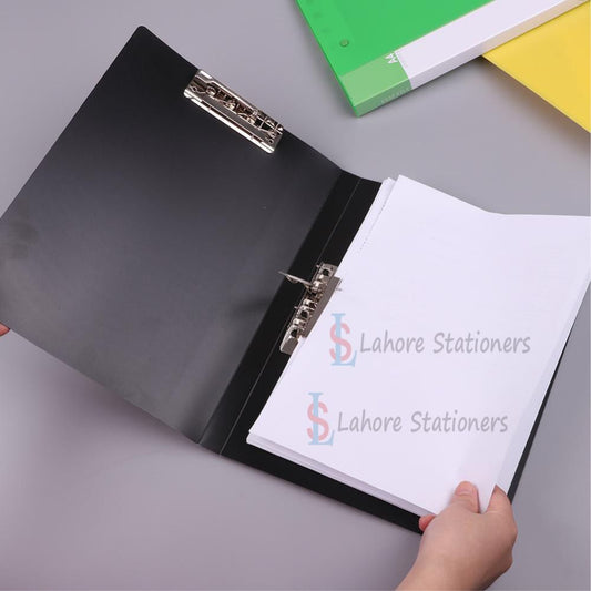Double Lever Clip Plastic File Holder for Documents Cover A4 Size Punchless