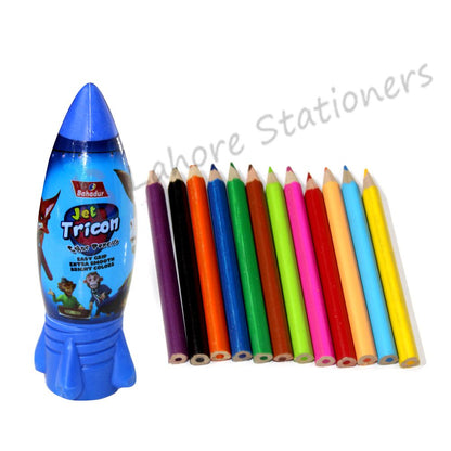Bahadur Jet Tricon Color Pencils Jar New 24 Colors
