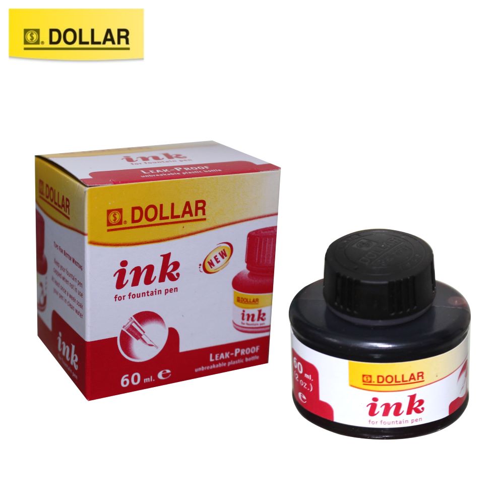 Dollar Fountain Pen Ink 60ml Red Smooth & Vibrant Writing Ink