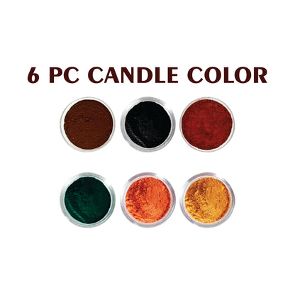 6 Pcs Premium Candle Color Powder Set Vibrant Shades for DIY Candle Making