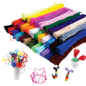 100pcs High-Density 12-Inch Velvet Pipe Cleaners Soft Chenille Stems for Crafts & DIY Projects
