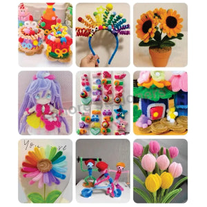 100pcs High-Density 12-Inch Velvet Pipe Cleaners Soft Chenille Stems for Crafts & DIY Projects