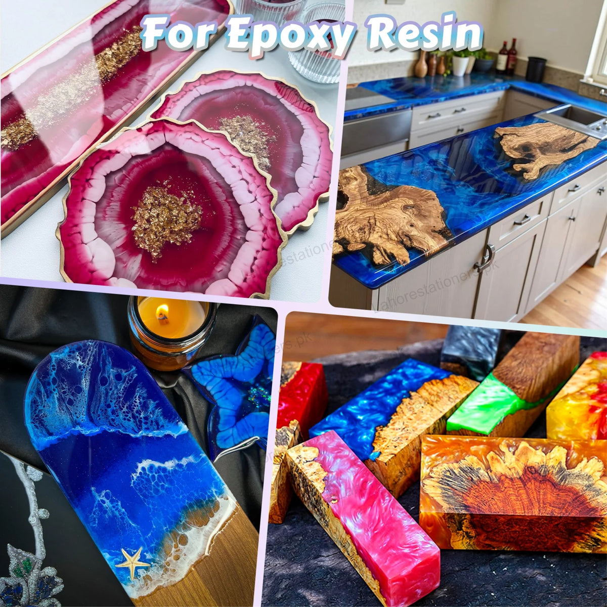 Metallic Pigments for Epoxy Resin 6 Colors, 30ml