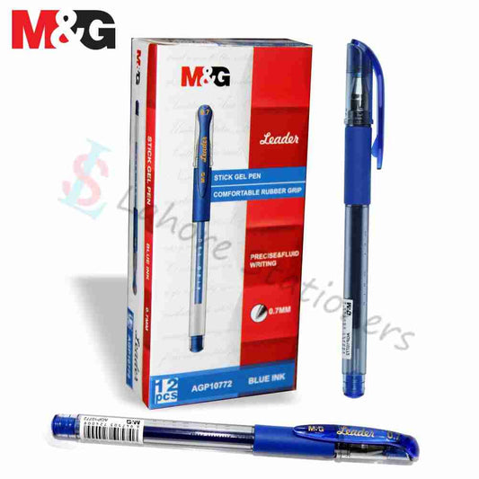 M&G Leader Gel Pen Blue Pack of 12 Pcs