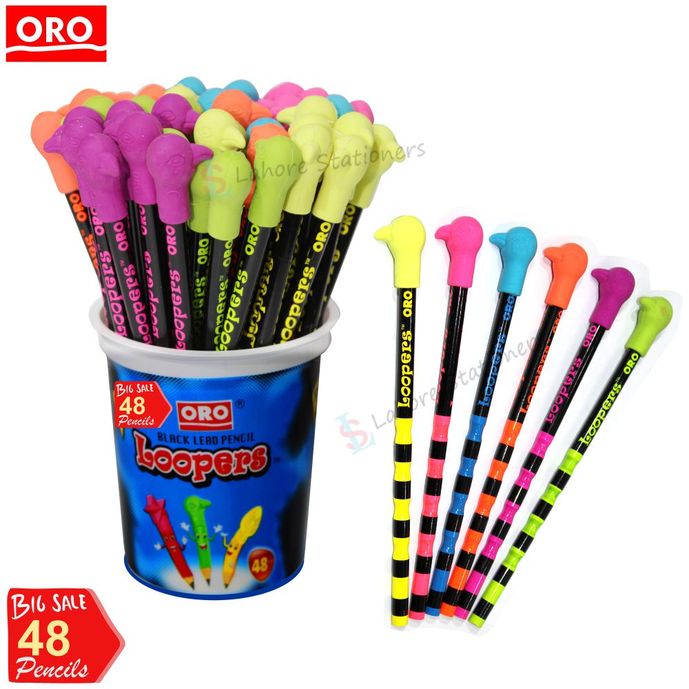 ORO Loopers Lead Pencil Jar 48 Piece in Cup Jar