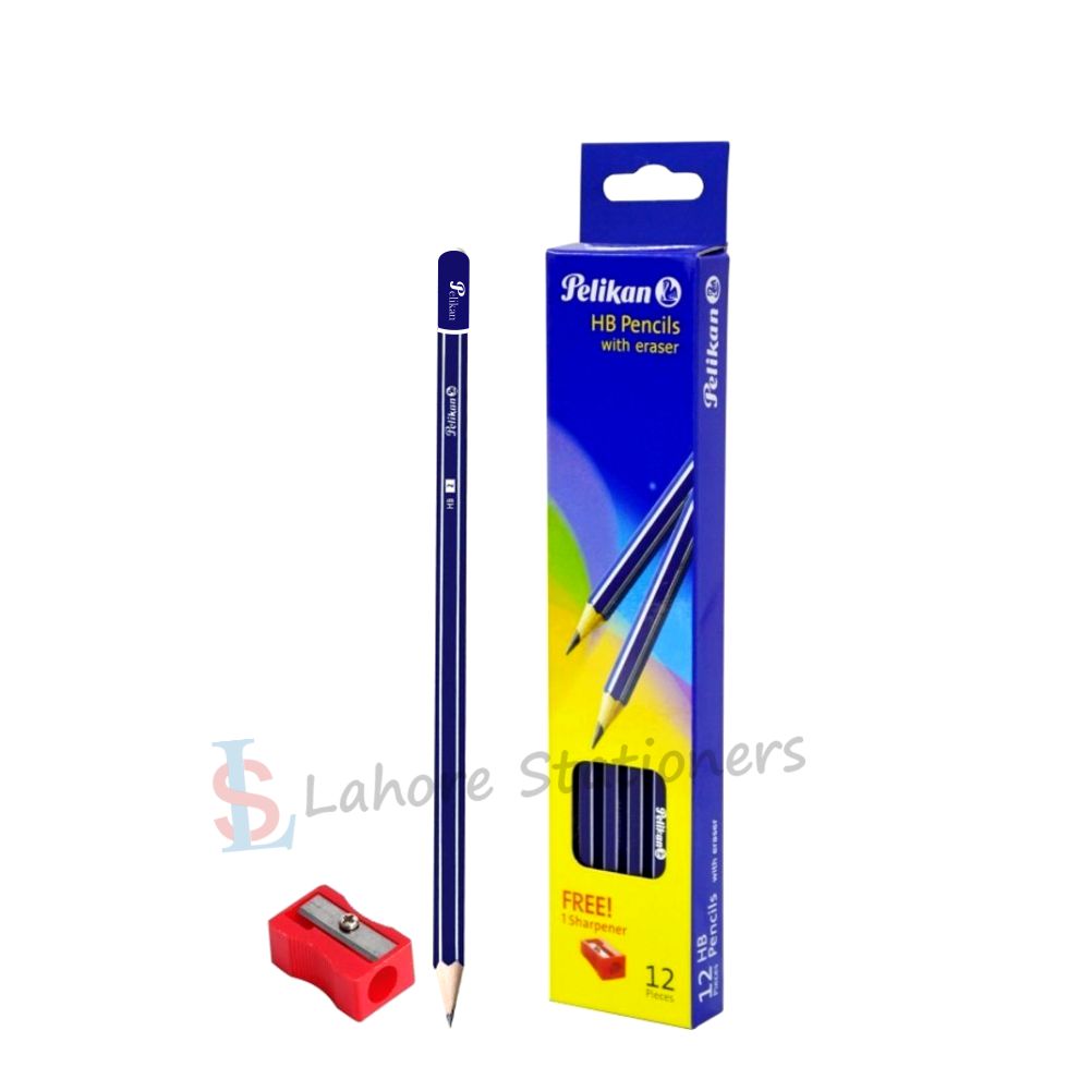 Pelikan HB Lead Pencil Pack Of 12 Pcs with One Free sharpener