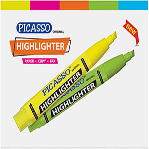 Picasso Highlighter Set  24 Pcs Fluorescent Highlighters Office & School Stationery Display Box