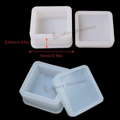 Different Shape Design Jewelry Storage Box Silicone Mold for Epoxy Resin, Candle Making, Concrete & Plaster DIY