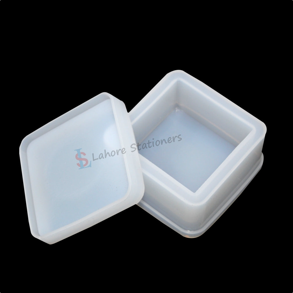 Square Shape Jewelry Storage Box Silicone Mold for Epoxy Resin, Candle Making, Concrete & Plaster DIY