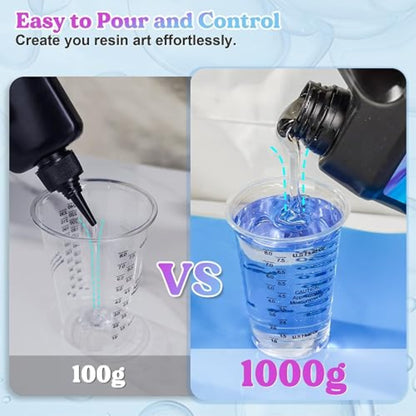 UV Resin Hard 1000g Fast Cure UV Resin for Resin Art & DIY Crafts