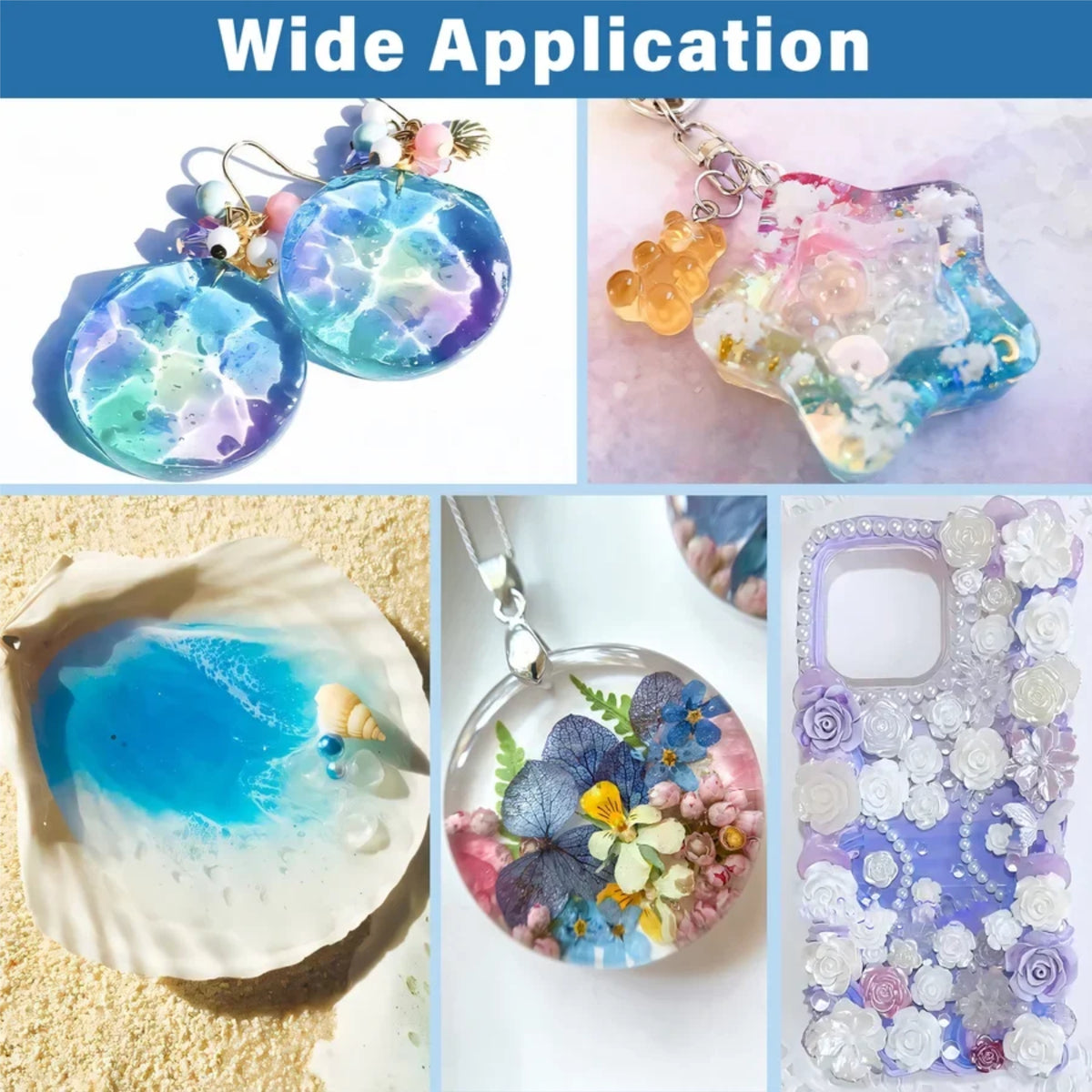 UV Resin Hard 1000g Fast Cure UV Resin for Resin Art & DIY Crafts